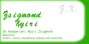 zsigmond nyiri business card